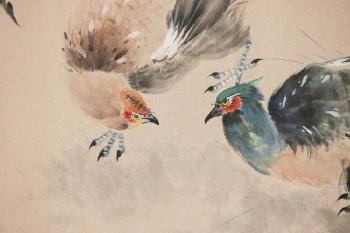Flower and bird, Calligraphy by 
																			 Li Shuming