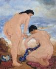 Three Nudes on The Beach by 
																	 Pan Yuliang