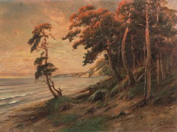 Coastal Landscape by 
																			Friedrich Nath