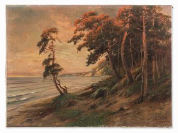 Coastal Landscape by 
																			Friedrich Nath