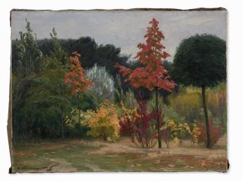 Autumn Landscape by 
																			August Westphalen