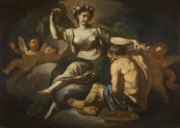 Allegory of Spring and Winter by 
																			 Neapolitan School