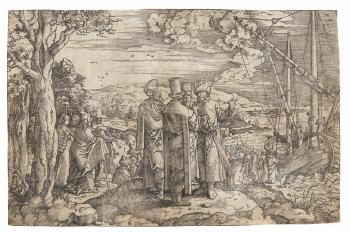Christus predigt vom Boot aus zum Volke by 
																	Jan Swart van Groningen