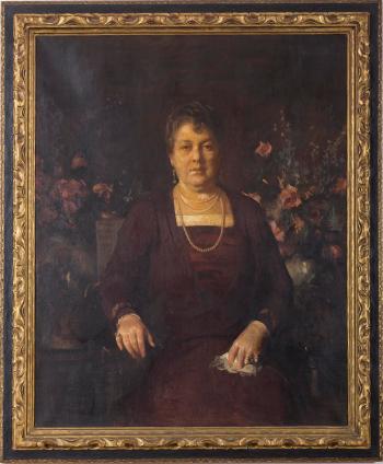 Portrait of Mrs. M.M. Cuniff of Boston by 
																	Edmund C Tarbell