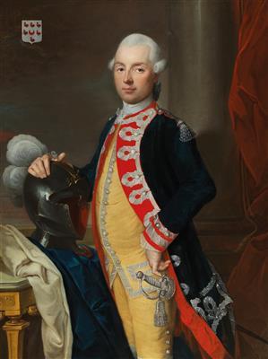 Portrait of Chevalier Michel de Baudre of the regiment 'Carabiniers de Monsieur le Comte de Provence' by 
																			Joachim Rupalley