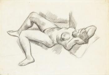 Reclining Nude by 
																	Alexander Alexandrovitch Osmerkin
