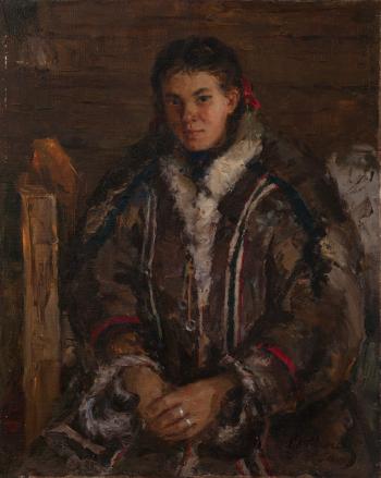 Portrait of a Zyrian Girl by 
																	Vladimir Igoshev