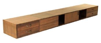 A Wall-Mounted Paduk Sideboard by 
																			Franco Bettonica