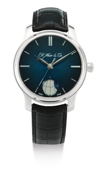 A Wristwatch with Moon Phases and 7-Day Power Reserve Indication Case 200106263 Endeavour Moon Circa 2012 by 
																	 H Moser & Cie