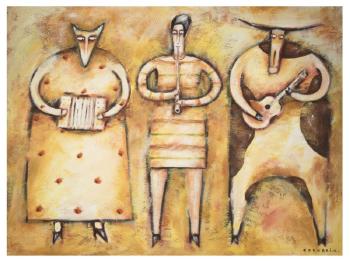 Three Musicians by 
																			Juan Ezcurdia