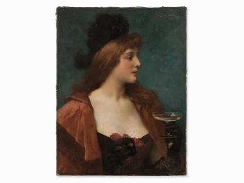 Lady Portrait by 
																			Jules Frederic Ballavoine