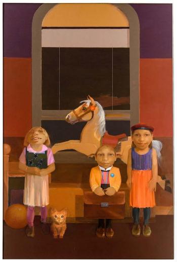 Three Girls Waiting II by 
																	Gary Waldrom