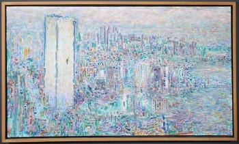 New York Cityscape with Twin Towers by 
																			 Xu Jianguo