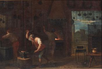 Le forgeron dans son atelier; Le vendeur de cuivre by 
																			Giovanni Faccioli
