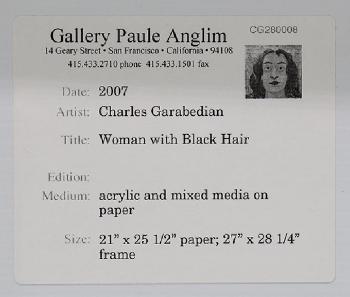 Woman with black hair by 
																			Charles Garabedian