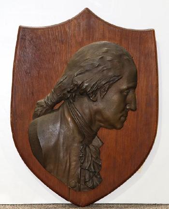 Bust of George Washington by 
																			Charles Calverley
