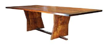 Claro walnut dining table by 
																			Enzo Bellini