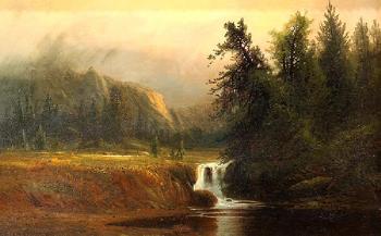 Creek Waterfall by 
																			Henry Arthur Elkins