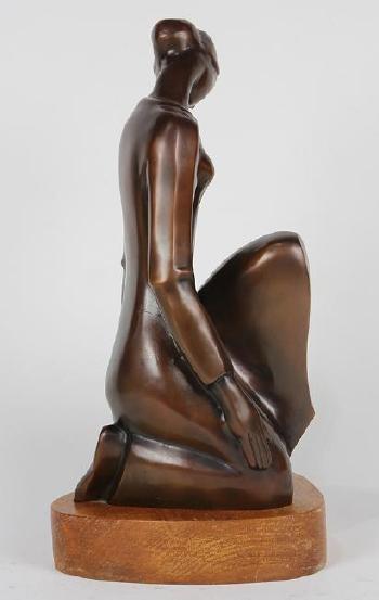 Kneeling figure by 
																			Elena Surdy Stanescu
