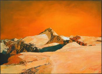 Mt. Balfour with waputik icefield by 
																			Hubert Nanzer