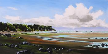 A herring beach (Herring time around Qualicum beach) by 
																			Allan Dunfield