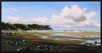 A herring beach (Herring time around Qualicum beach) by 
																			Allan Dunfield