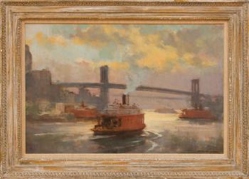 The East River by 
																			Harry Russell Ballinger