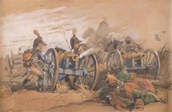Französische Artillerie by 
																			Emil Rumpf