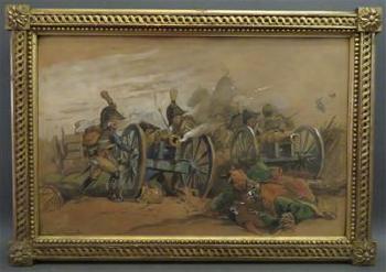 Französische Artillerie by 
																			Emil Rumpf