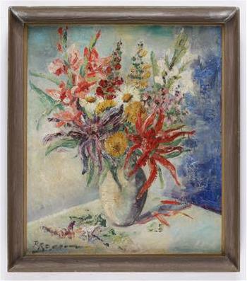 Blumenstrauß in Vase by 
																			Rudolf Raimund Ballabene