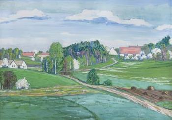 Spring in the Village (Žíteč) by 
																	Adolf A Zahel