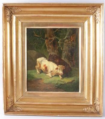 Bär reisst eine Kuh by 
																			Alexander Johann Dallinger von Dalling