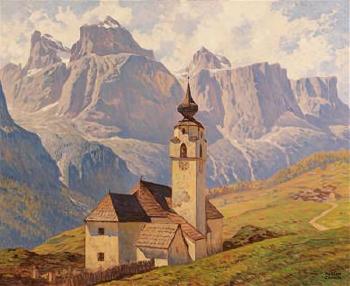 Grödner Dolomiten-Colfuschg gegen die Sella (Val de Mesdi) by 
																	Robert Zinner
