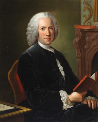 Portrait of a gentleman with a book by 
																			Alexander Roslin