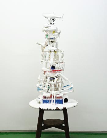 White Discharge (Built-up Objects No19) by 
																	Teppei Kaneuji