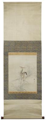Deer and Grasses by 
																			Yamamoto Baiitsu