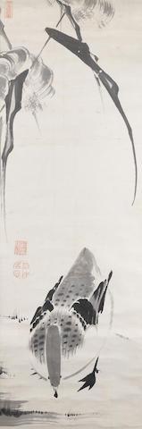 Goose and Reeds by 
																			Ito Jakuchu