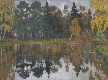 Autumn pond by 
																	Anatole Dmitrevich Kaigorodov