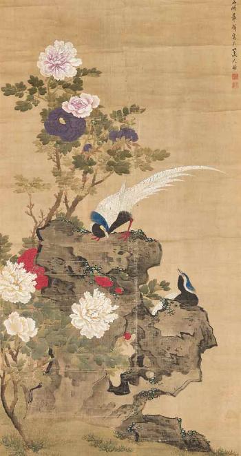 Peony and Pheasant by 
																	 Zhang Sheng