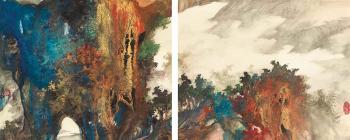 Landscape in splashed-ink by 
																	 Wu Yueliu