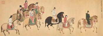 In Imitation of spring outing of Lady Guo by 
																	 Wu Tai