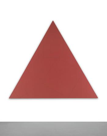 Three Squares within a Triangle by 
																	Robert Mangold
