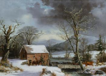 At The Mill, Winter by 
																	George Henry Durrie