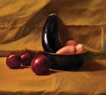 Composition with Aubergine by 
																	David Nipo