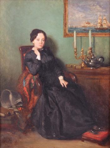Retrato de señora sentada by 
																	Adolphe d'Hastrel
