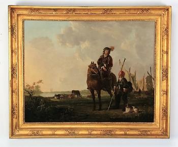 Equestrian portrait of Pieter de Roovere by 
																			A Luys