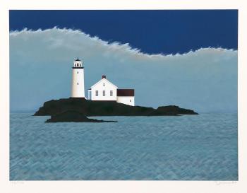 Island lighthouse by 
																	Ted Jeremenko