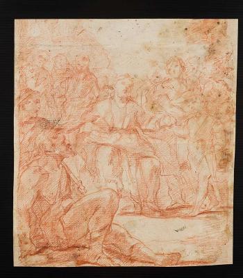 Jesús con los niños by 
																	Mariano Salvador de Maella