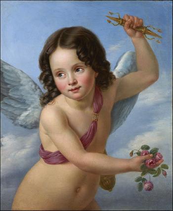 Retrato de niño como Cupido. Retrato de niña by 
																			Jose Madrazo y Agudo