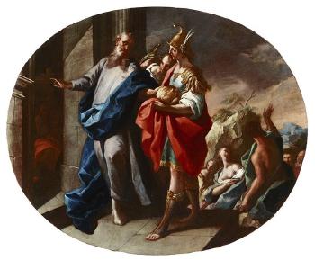 Ofrenda del Pan de la proposición en el Templo de Salomón by 
																			Jose Camaron y Boronat